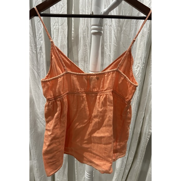 Vintage Old Navy Y2K Babydoll Cotton Tank Top Size M Tie Waist Ruffle Top Dainty - Picture 5 of 11